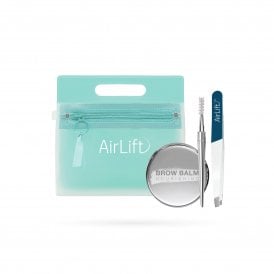 AirLift Brow Sculpt Kit with nourishing brow balm, dual-ended brush and tweezers – professional brow lamination aftercare styling kit UK