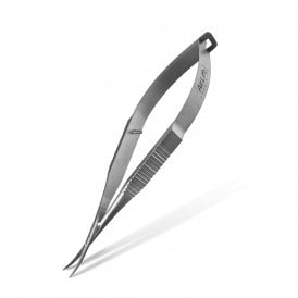 AirLift curved brow scissors with spring-action handle for professional eyebrow shaping and brow lamination