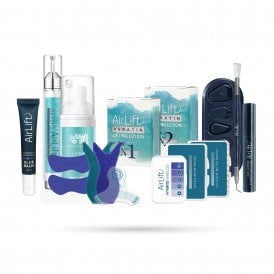 AIRLIFT Korean keratin lash lift complete kit sachet system with shields, glue balm, tools and serum for professional lash lifting