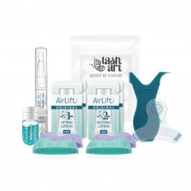AirLift lash lift sample kit professional starter and trial kit with cysteamine keratin and original lifting lotions sachets fixing gel and glue balm with hybrid EliteArch grooved and smooth shields for professional lash technicians