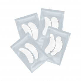 LashArt Eye Contour System Sample Pack featuring BALANCE, CURVE, SLIM and MAX Bio-Hydrogel eye pads engineered for different eye contours and professional eyelash extension applications.