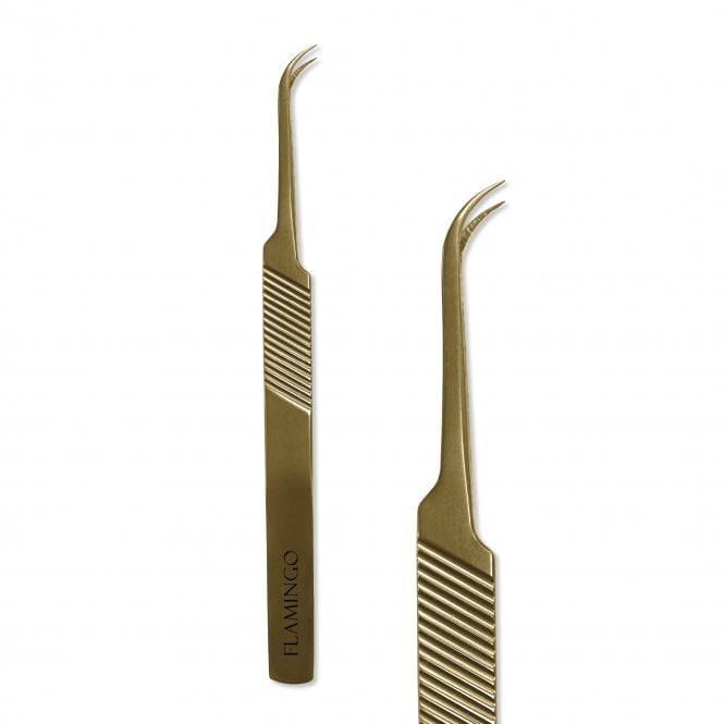 LashArt  FLAMINGO Curved Lash Extension Tweezers