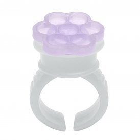 LashArt flower lash glue ring holder with 6 compartments for professional eyelash extension adhesive use
