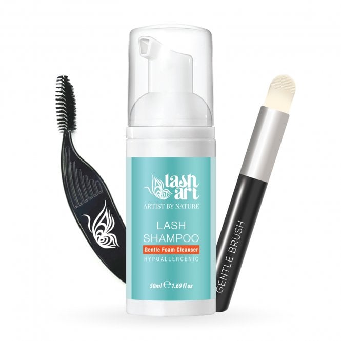 LashArt  Lash Extension Cleansing Foam Shampoo Kit | Professional pH Prep for Clean, Stable Bonding
