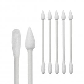 LashArt dual-ended lash lift applicator swabs with broad rounded and pointed precision tips for Step 1 and Step 2 lotion removal