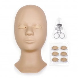 LashArt Lash Mannequin Training Head with Removable Eyelids for Eyelash Extension Practise