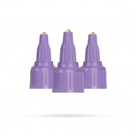 LashArt replacement glue nozzle caps lavender purple 3 pack for 5g lash adhesive bottles