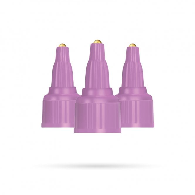 LashArt  Replacement Glue Nozzle Cap – 3 Pack (Lilac Pink) | For 5g Lash Adhesive Bottles