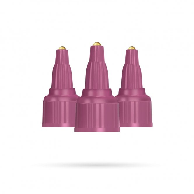 LashArt  Replacement Glue Nozzle Cap – 3 Pack (Old Rose) | For 5g Lash Adhesive Bottles