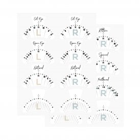Signature Lash Map Stickers (6 Styles) Lash Mapping Diagram Form Guide Pads