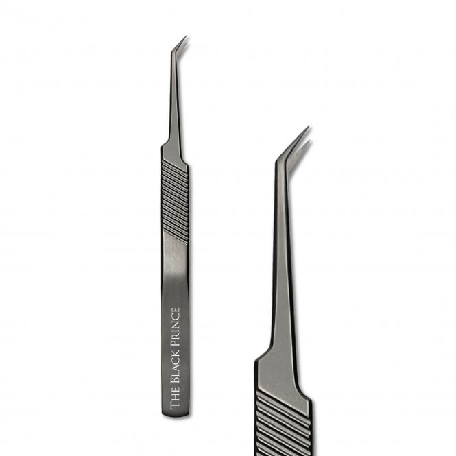 LashArt  THE BLACK PRINCE Titanium Lash Tweezers – Classic Precision Control
