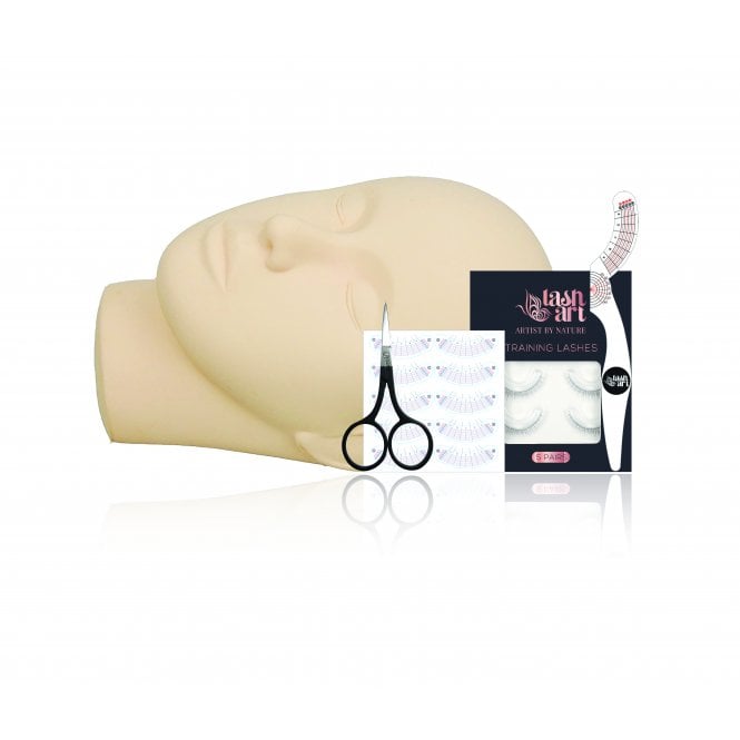 LashArt Training Kit Mannequin Head Kit Practice Lashes for Eyelash ...