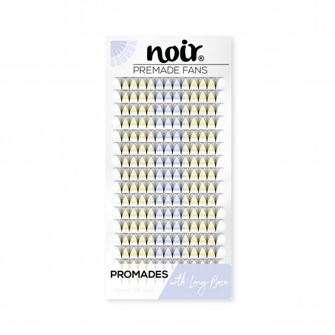 Noir Volume Lashes 0.05 10D Long Stem Premade Lash Fans | Eyelash Extensions | LashArt UK