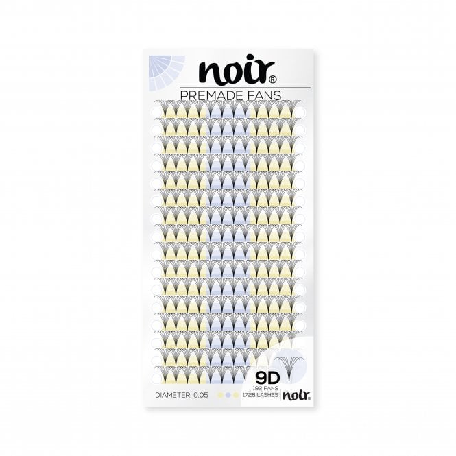 Noir Volume Lashes  0.05 9D Premade Wide Lash Fans Short Stem