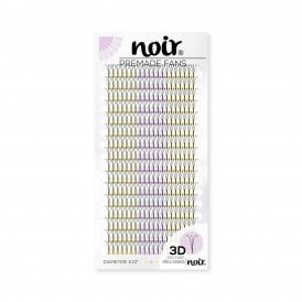 Noir Volume Lashes 0.07 3D Premade Lash Fans Short Stem