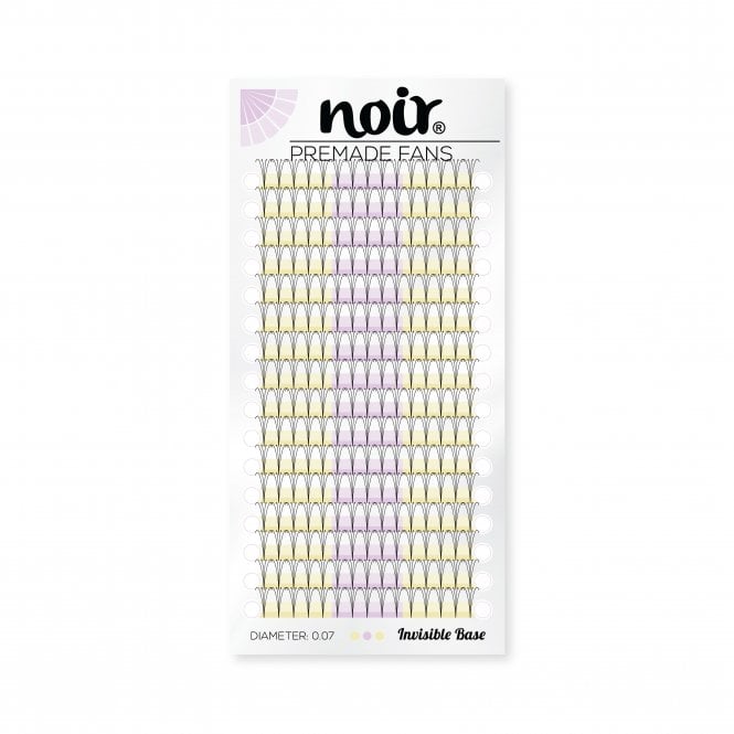 Noir Volume Lashes 0.07 4D Narrow Premade Lash Fans Inner/Outer Mixed Tray