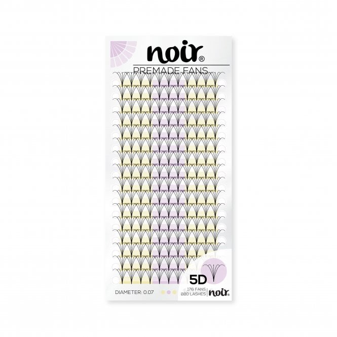 Noir Volume Lashes 0.07 5D Premade Lash Fans Short Stem Wide Fans