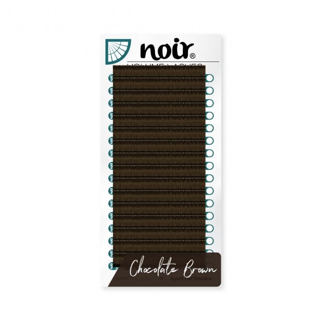 Noir Volume Lashes 0.10 Chocolate Brown Volume Lash Extensions UK – Soft Definition Matte Lashes for Classic & Volume Sets