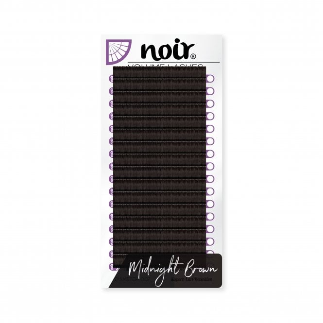 Noir Volume Lashes Brown Russian Lashes 0.07 Faux Mink Eyelash Extensions - Midnight