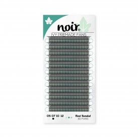 Noir Ivy 3D Premade Lash Fans Long Stem