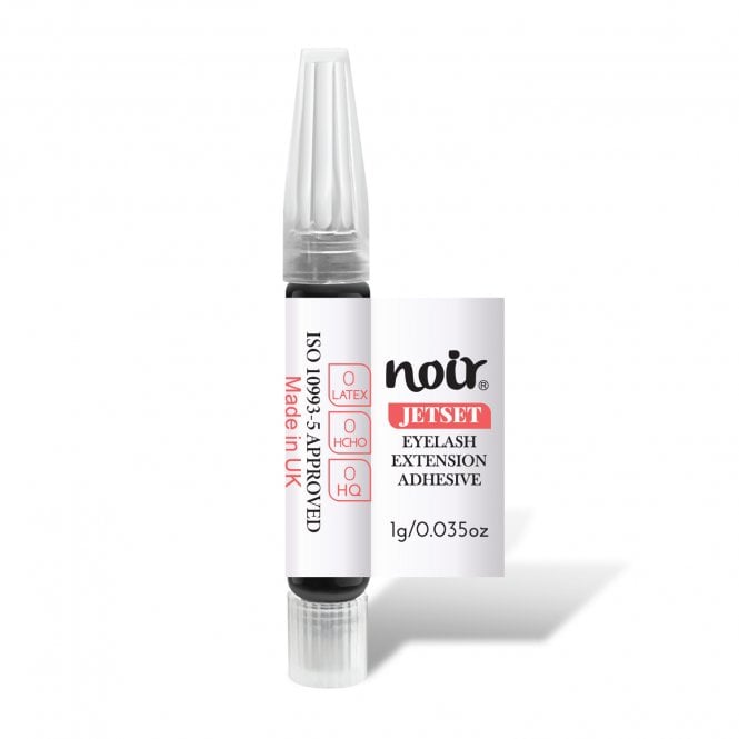 Noir Volume Lashes Noir JetSet Black Eyelash Extension Glue Sample 1g – UK-Made Ultra-Fast Setting Bond | LashArt