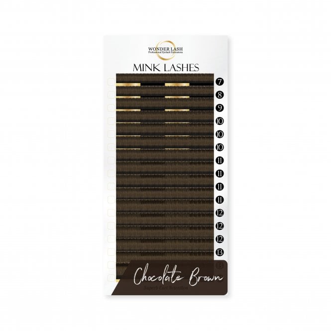 WonderLash Brown Classic Lash Extensions Mix Tray - Chocolate