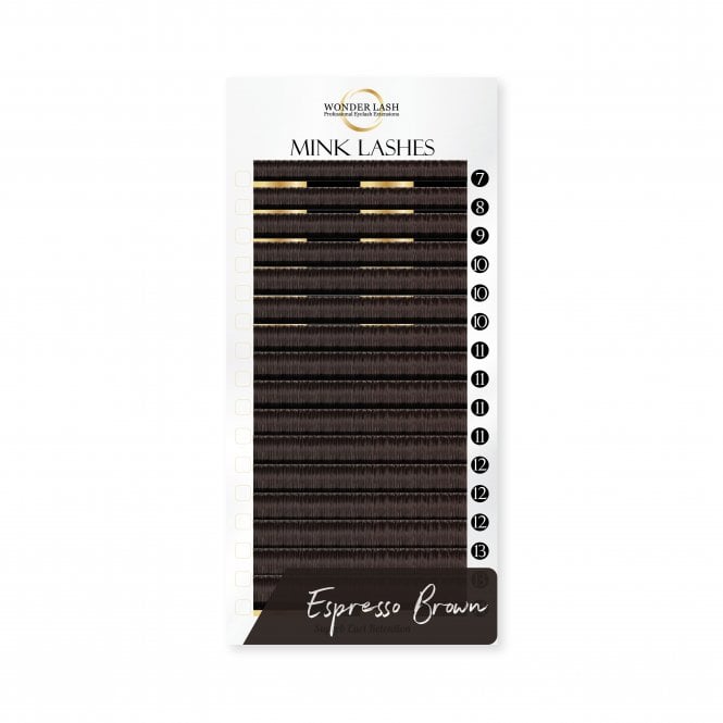 WonderLash Brown Classic Lash Extensions Mix Tray - Espresso