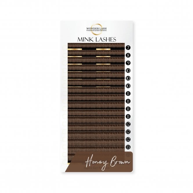 WonderLash Brown Classic Lash Extensions Mix Tray - Honey